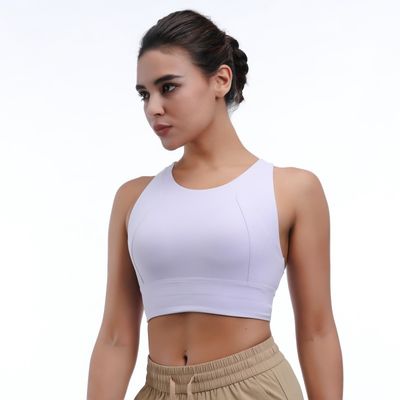 Medium Impact Feminino Respirável Tops Fitness Racerback para Conforto