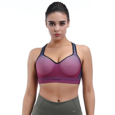 Sustão esportivo de yoga Racerback sem costura e buraco de fechadura nas costas para fluxo de ar