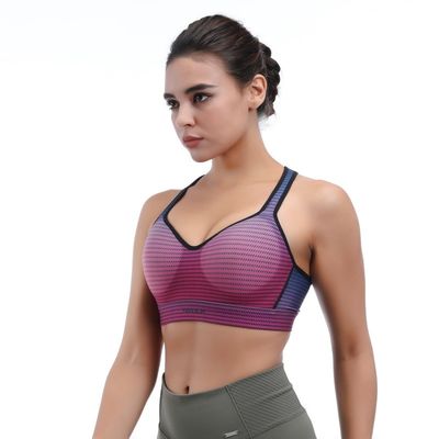 Sustão esportivo de yoga Racerback sem costura e buraco de fechadura nas costas para fluxo de ar