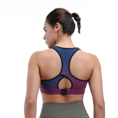 Sustão esportivo de yoga Racerback sem costura e buraco de fechadura nas costas para fluxo de ar