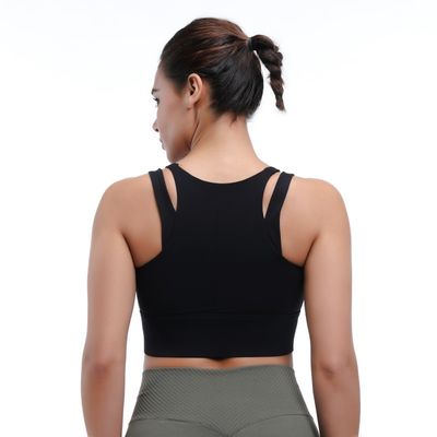 Sustão esportivo Racerback sem costura Leve para correr Ciclismo e Pilates
