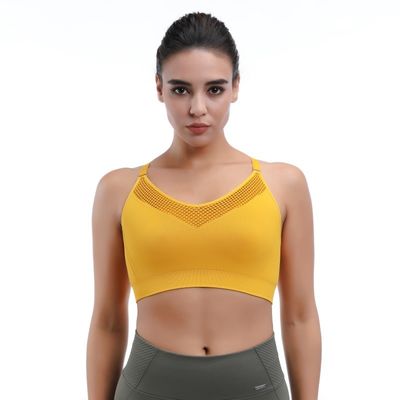 Sustão esportivo de ioga Racerback sem costura e alças ajustáveis para conforto