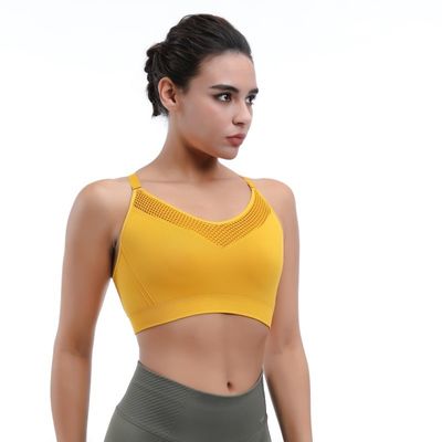 Sustão esportivo de ioga Racerback sem costura e alças ajustáveis para conforto