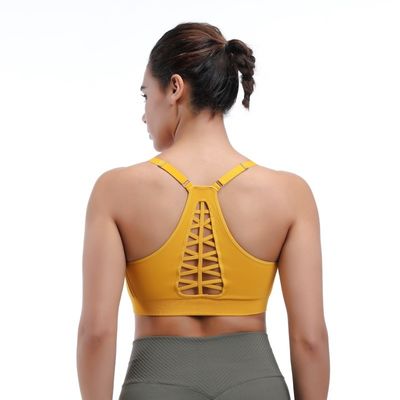 Sustão esportivo de ioga Racerback sem costura e alças ajustáveis para conforto