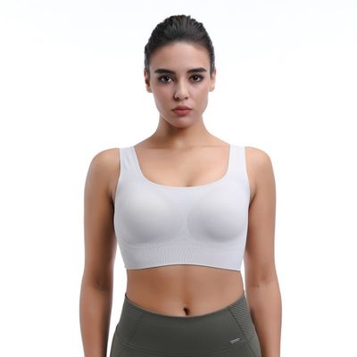 Sustão esportivo de alto impacto feminino sem fio de remoção de umidade e top de treino respirável