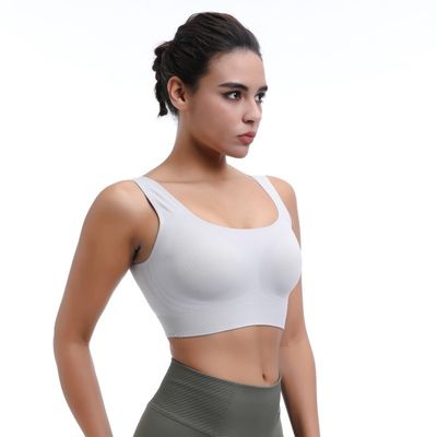 Sustão esportivo de alto impacto feminino sem fio de remoção de umidade e top de treino respirável