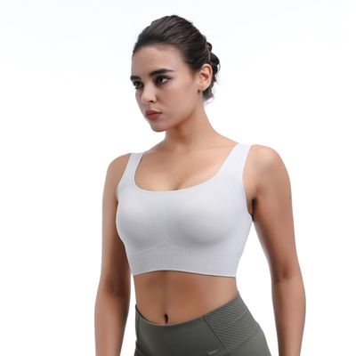 Sustão esportivo de alto impacto feminino sem fio de remoção de umidade e top de treino respirável