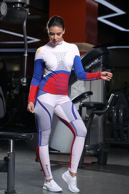 Leggings Vintage de cintura alta Padrões Retro, Mísseis de Algodão Throwback