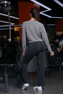 Calças de alta altura com bolsos à prova de agachamento